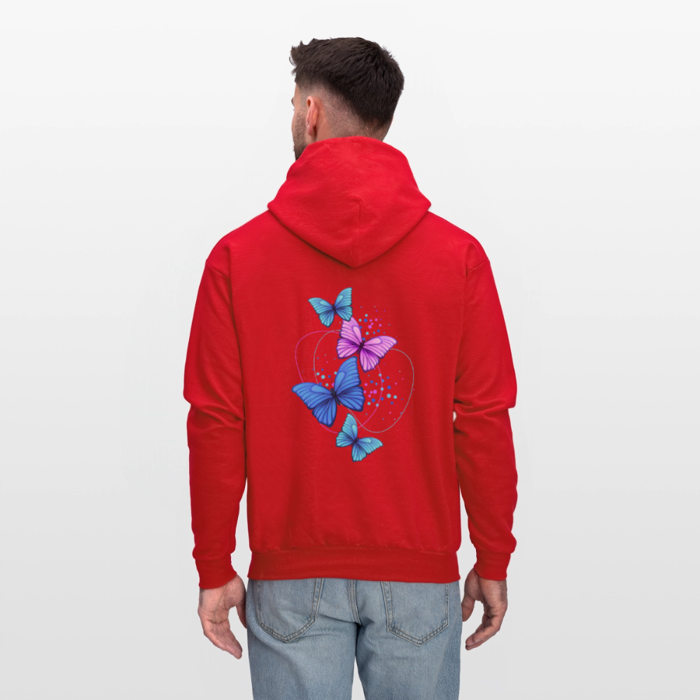 Men's Faith, Hope, and Love Hoodie - red