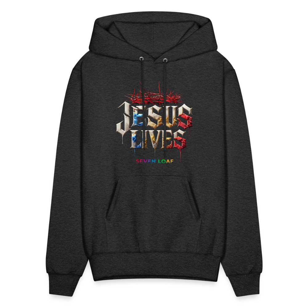 JESUS “He Conquered the Grave” Hoodie - charcoal grey