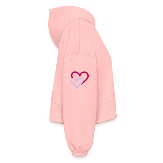 God’s Love Floral Cropped Hoodie product detail in light pink