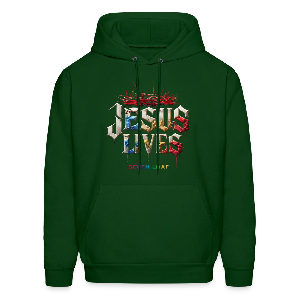 JESUS “He Conquered the Grave” Hoodie - forest green