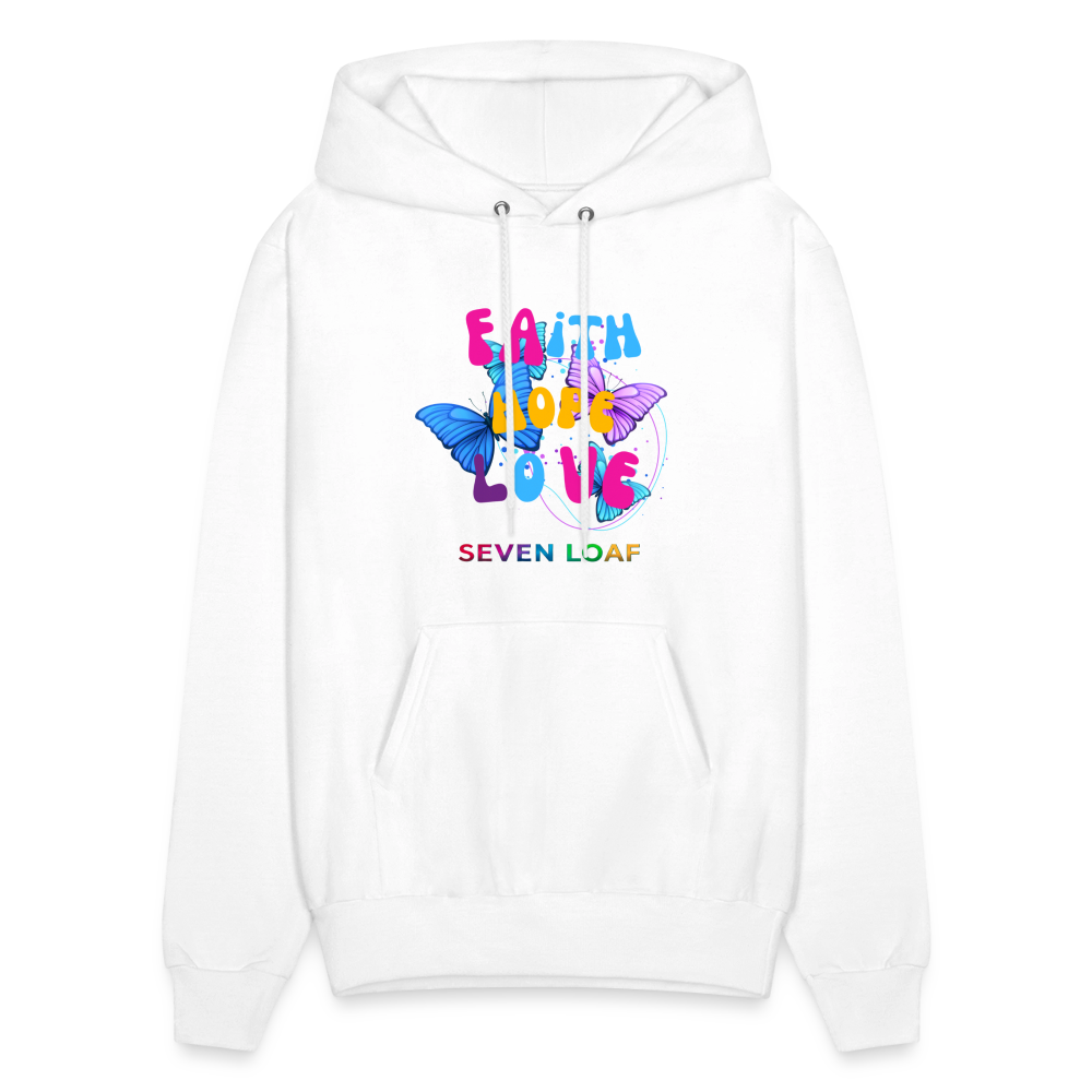 Men's Faith, Hope, and Love Hoodie - white