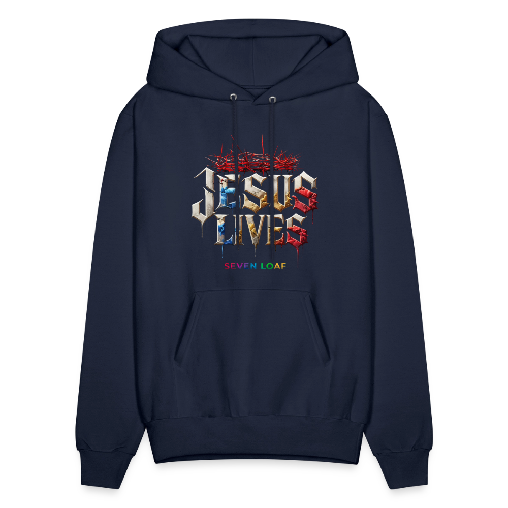 JESUS “He Conquered the Grave” Hoodie - navy