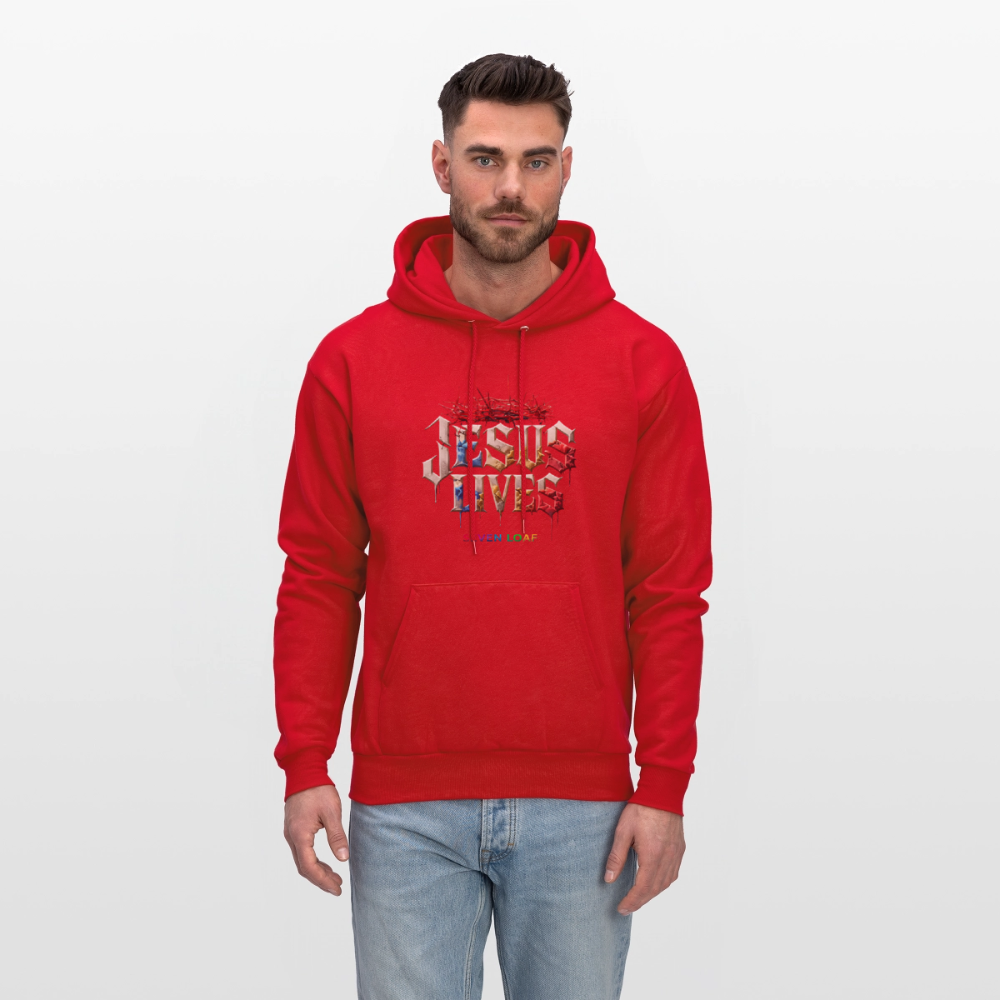 JESUS “He Conquered the Grave” Hoodie - red