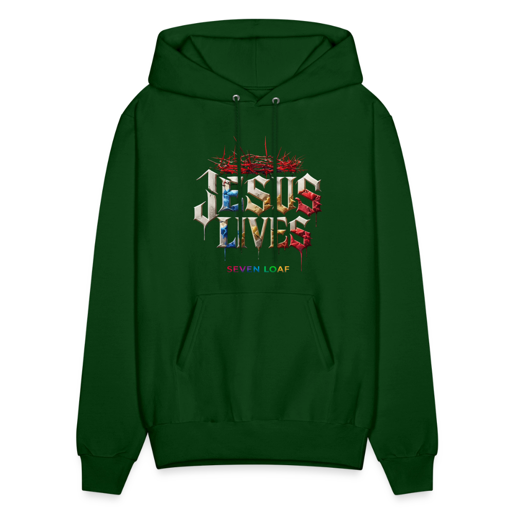 JESUS “He Conquered the Grave” Hoodie - forest green