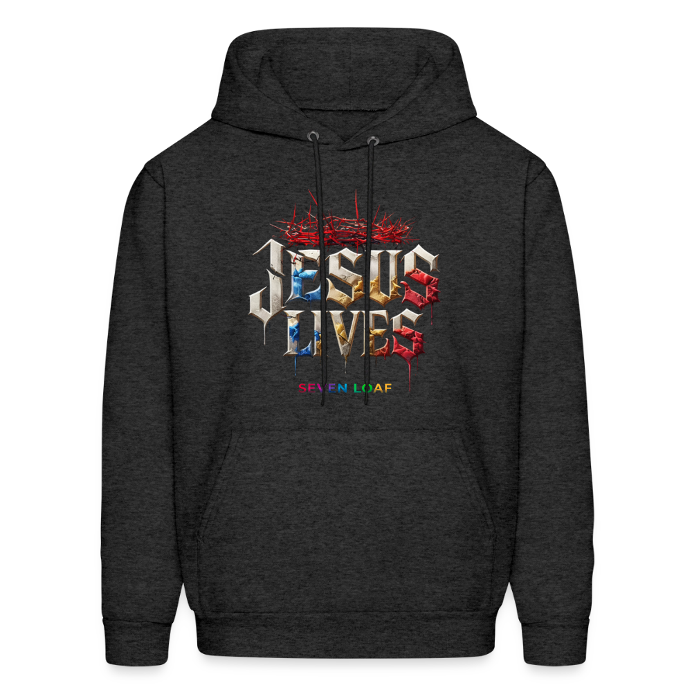 JESUS “He Conquered the Grave” Hoodie - charcoal grey