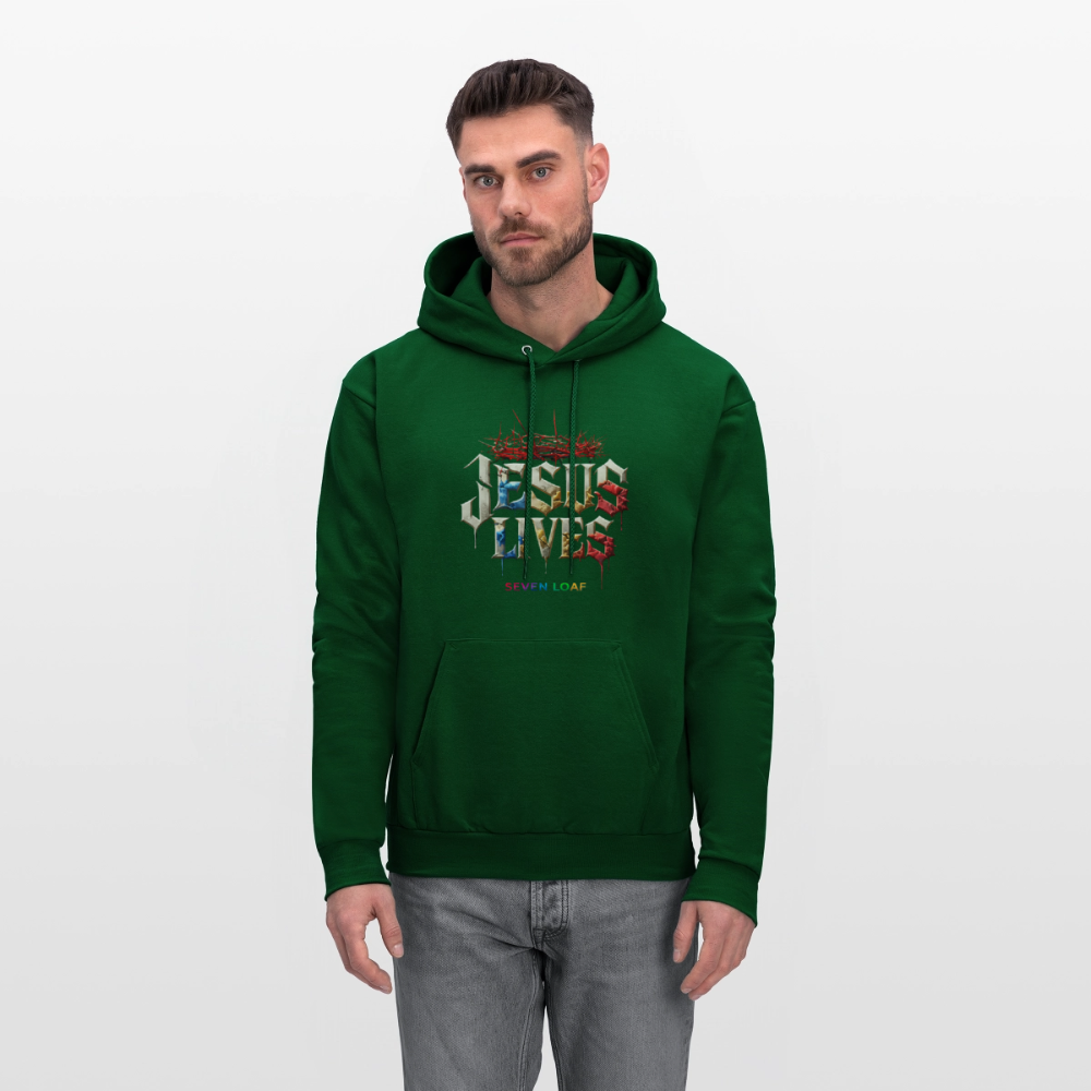 JESUS “He Conquered the Grave” Hoodie - forest green