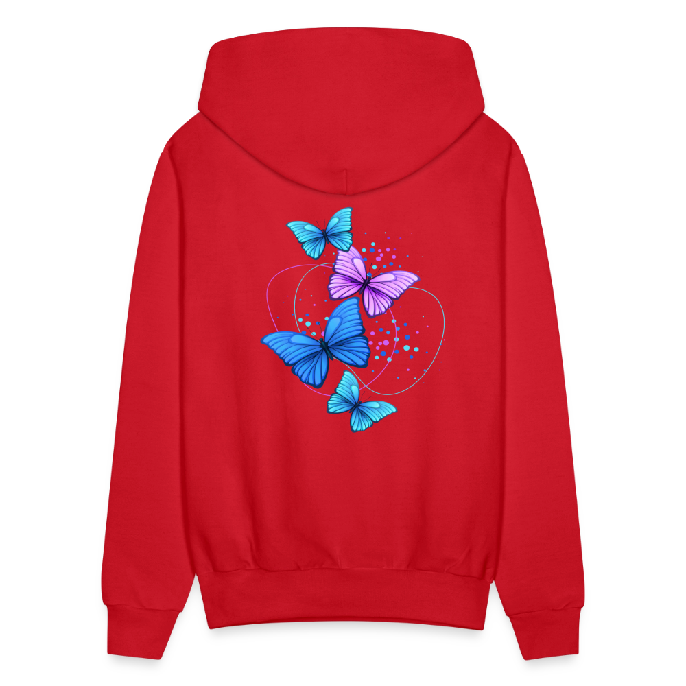 Men's Faith, Hope, and Love Hoodie - red