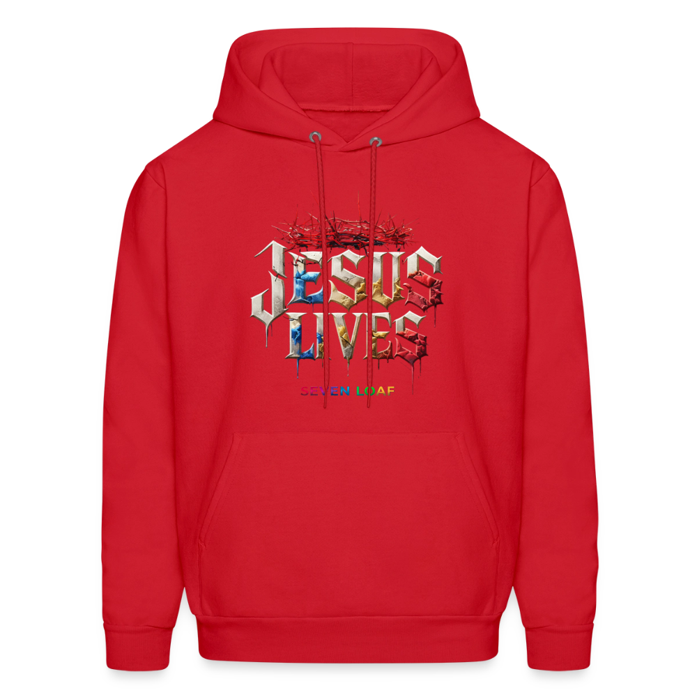 JESUS “He Conquered the Grave” Hoodie - red
