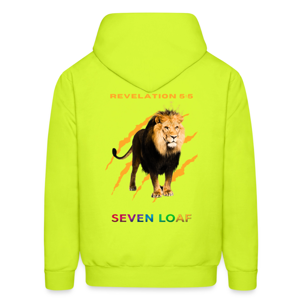 Mens "Tribe of Judah" Hoodie 2 - safety green