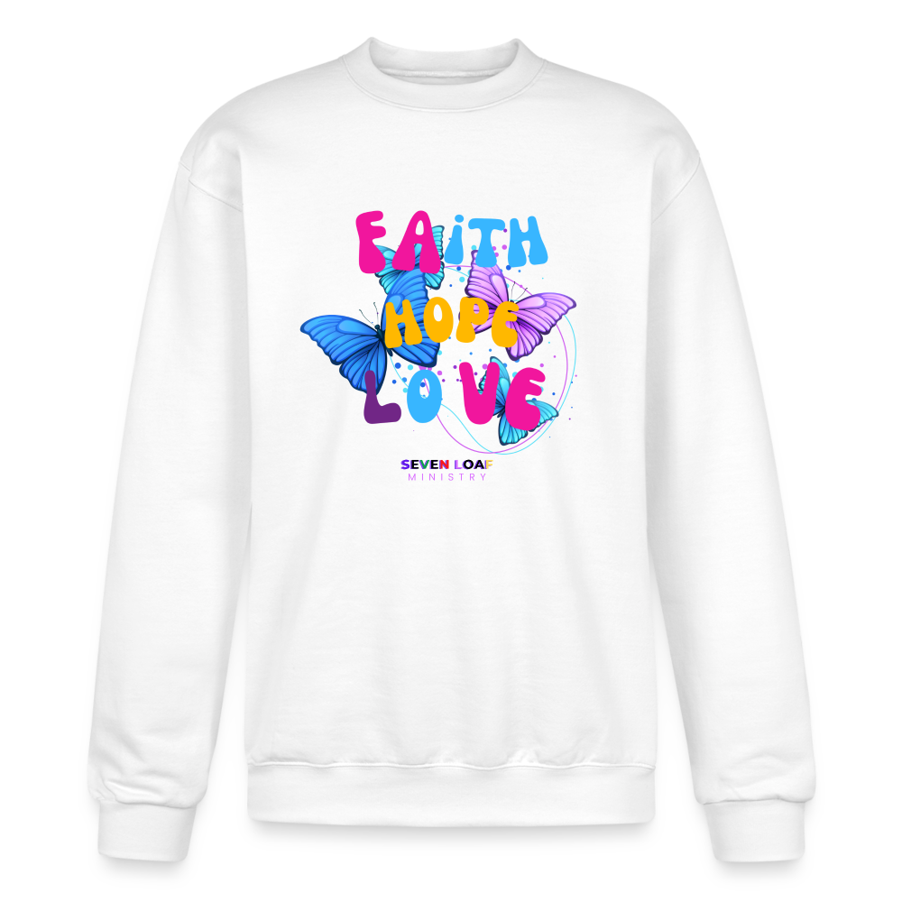 Champion Unisex Powerblend Sweatshirt - white