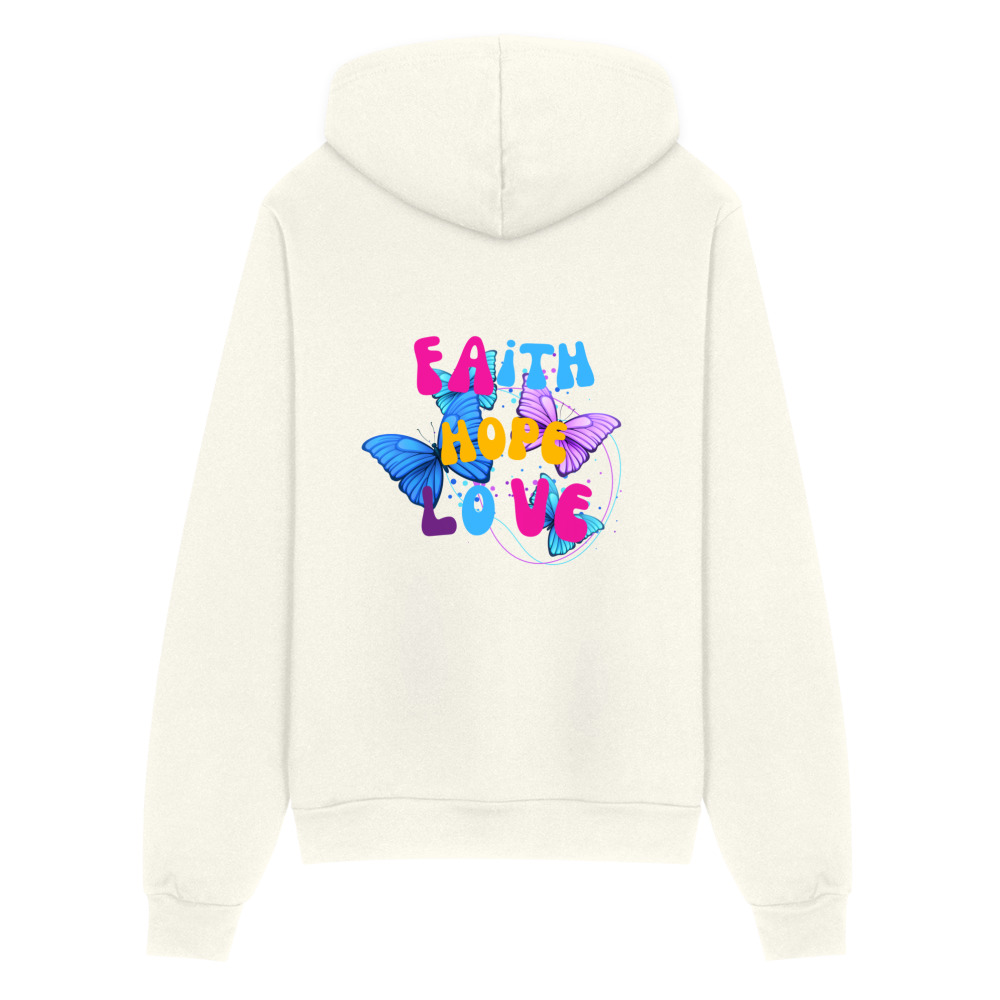 Bella + Canvas Unisex Full Zip Hoodie - vintage white