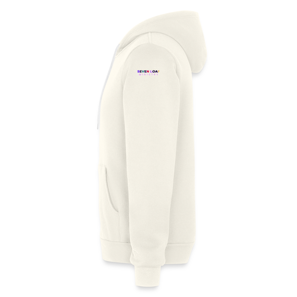 Bella + Canvas Unisex Full Zip Hoodie - vintage white