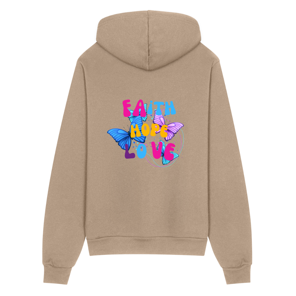 Bella + Canvas Unisex Full Zip Hoodie - tan