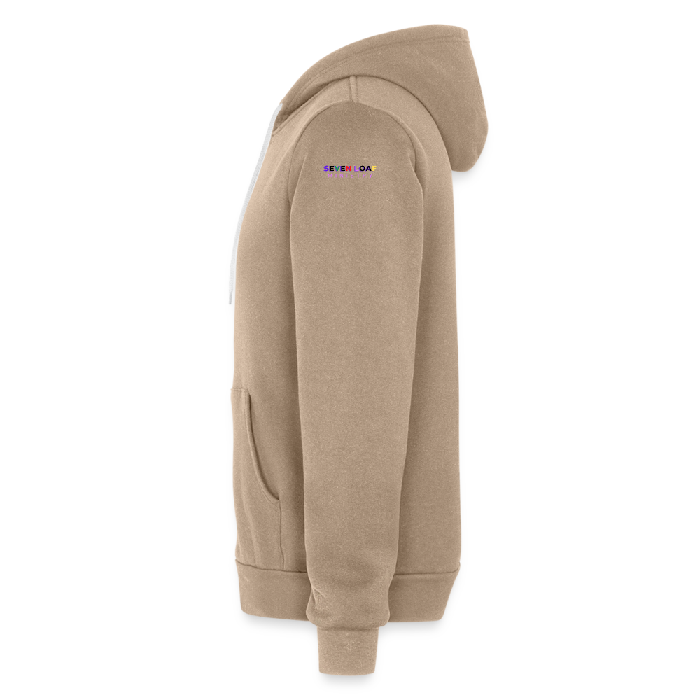 Bella + Canvas Unisex Full Zip Hoodie - tan