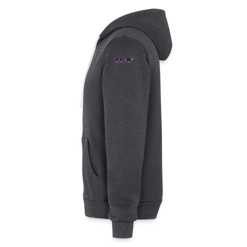 Bella + Canvas Unisex Full Zip Hoodie - charcoal grey