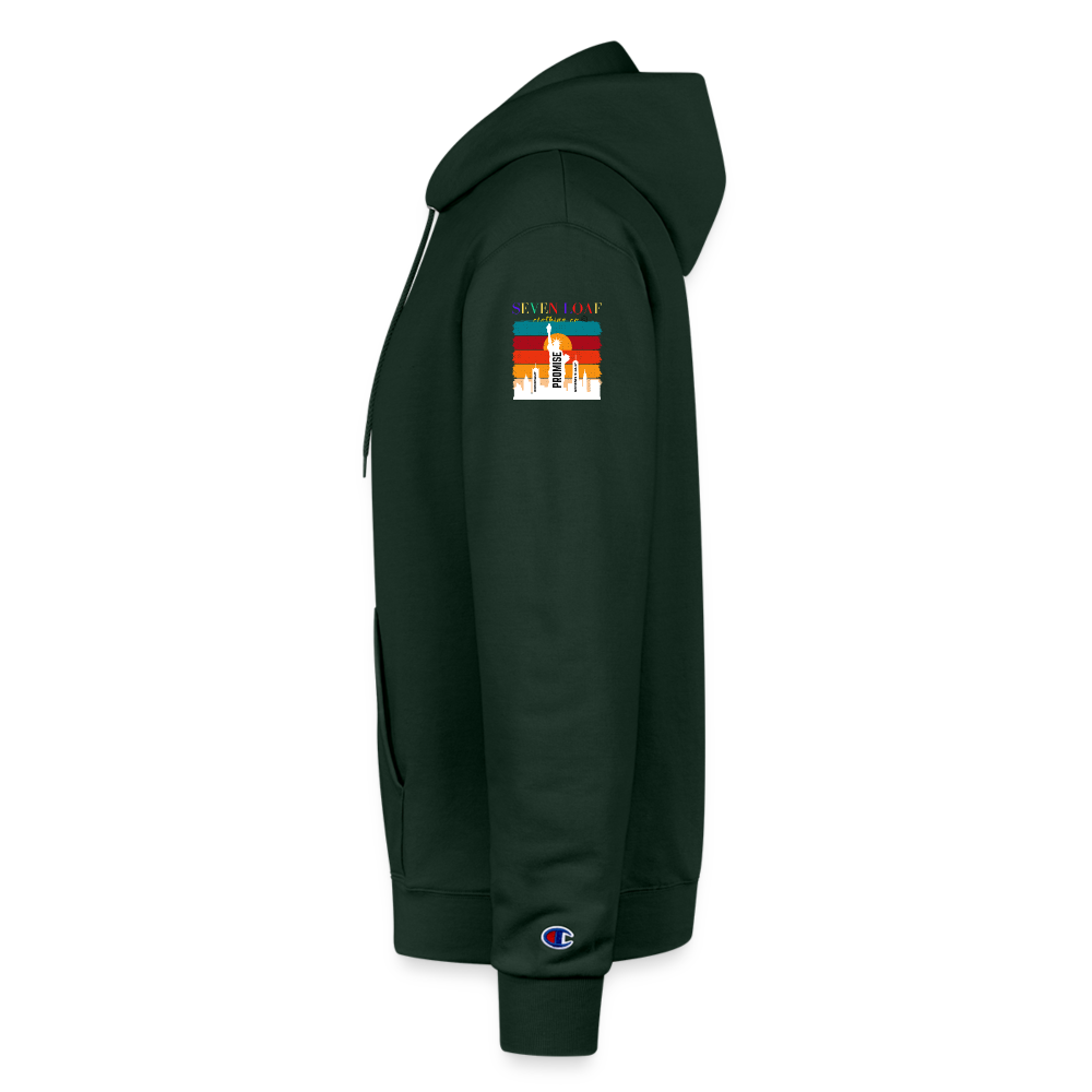 Champion Unisex Jesus In New York Hoodie - Dark Green