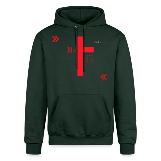 Champion Unisex John 14:6 Hoodie - Dark Green